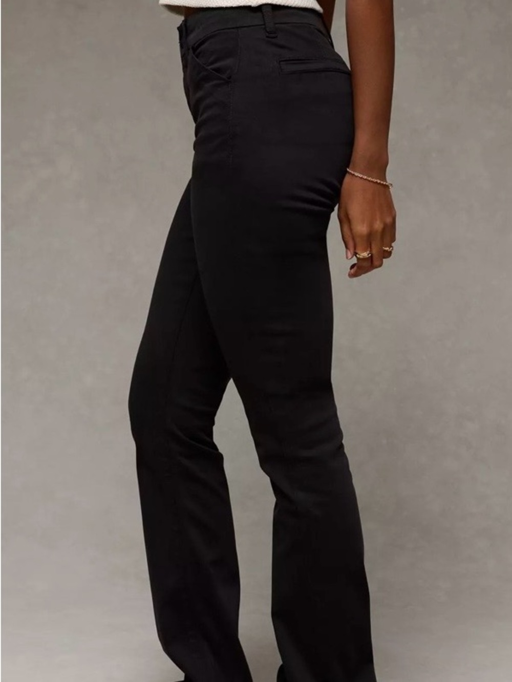 AE Curvy High Waisted Kick Bootcut Khaki Pant